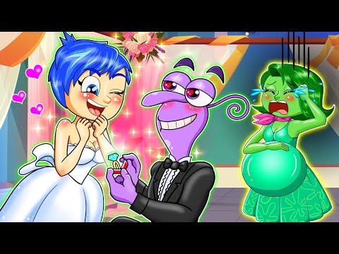 A Wedding Love Triangle! - Disgust is a Pregnant!? All Clips From The Movie - Inside Out Animation