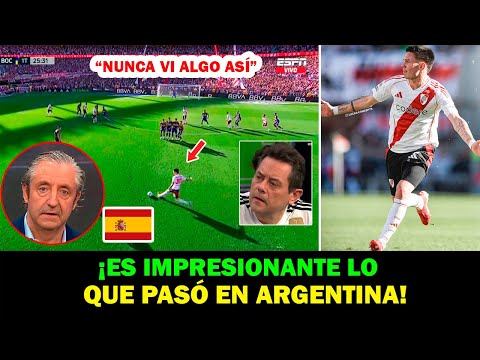 ¡IMPACTADOS! ESPAÑOLES REACCIONAN AL GOLAZO DE MASTANTUONO Y TRIUNFO DE RIVER VS BOCA!!