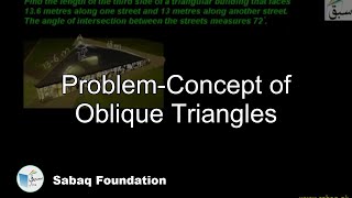 Problem-Concept of Oblique Triangles
