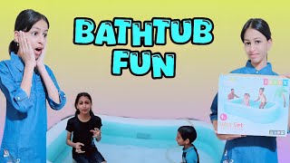 POOL PARTY AT HOME 🥳 | Family fun | Best summer gift | #bathtub #poolparty | Family TV 2.O |