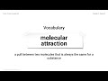 Molecular Attraction and Phase Changes