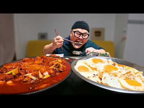 더고아재! 압력밥솥으로 김치찜 만드니까 입에서 녹네요 ㅋㅋㅋㅋㅋ│Kimchi-Jjim, Egg Rice with Soy Sauce Mukbang Eatingshow