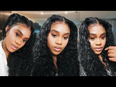 🔥1 Wig 2 Textures! New Natural Water Curly Wig Install for Beginners+ N Styles|Unice Hair