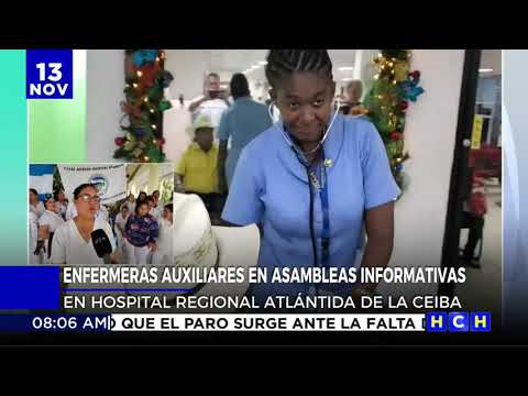 Enfermeras auxiliares en asambleas informativas en Hospital Regional de Atlántida de la Ceiba