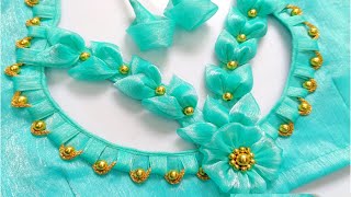 How To Stitch Blouse Design | Blouse Model Back Neck Cutting and stitching |