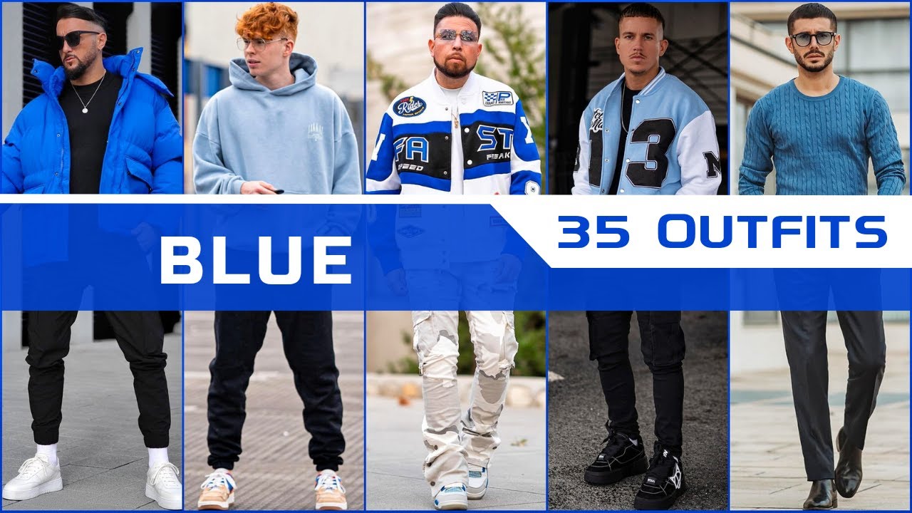 🔵 35 Ways to Style Blue Colour for Winter 2024 | Men’s Fashion