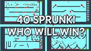 40 SPRUNKI: WHO WILL WIN? - Algodoo Marble Race