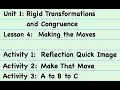 Transformations and Reflections in Geometry