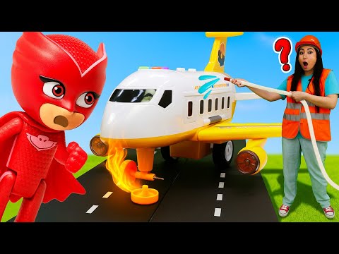🛫🦸‍♂️ ¡Aventuras en el Aeropuerto con los PJ Masks y Máster Pum Pum! | Juegos Divertidos
