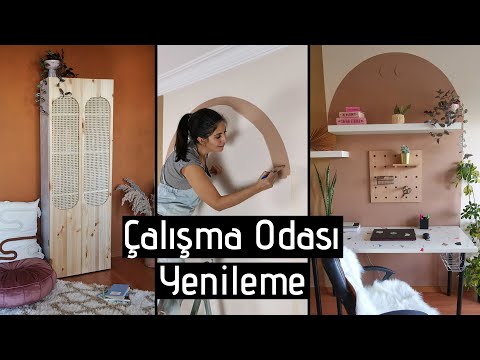 ÇALIŞMA ODASI YENİLEME | Duvar Boyama, Mobilya Yenileme, DIY Dekorasyon