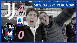 😍 POKEEERRR!!! JUVENTUS 4-0 PISA / ALLIANZ STADIUM LIVE REACTION [SKY BOX] 