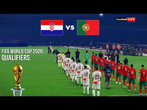 CROATIA vs PORTUGAL | FIFA World Cup 2026™ Qualifiers | Full Match | Realistic PES Gameplay