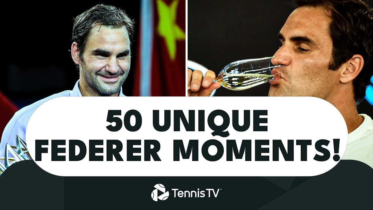 50 Unique Roger Federer Moments!￼