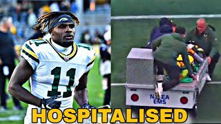 Jayden Reed HOSPITALIZED After Brutal Head & Neck Injury | Packers Vs Jets | NFL news 
