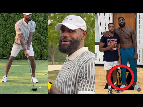 LeBron James enjoying his offseason playing golf and spotted at Cavs facility