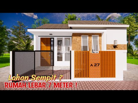 Rumah 1 Lantai lebar Cuma 7 Meter 2 Kamar Cukup Menarik Sih
