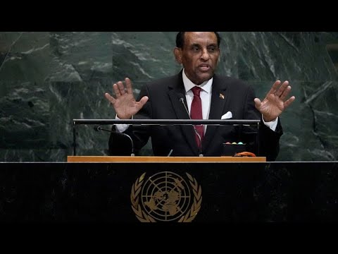 YouTube video thumbnail:  Sudan’s Prime Minister Urges Ceasefire Roadmap at Unga