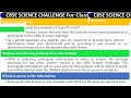 CBSE Science Challenge Overview