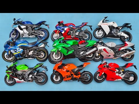 KTM RC8, Yamaha YZFR1, Kawasaki Ninja ZX-10R, Review Model Bike Collection 1/12