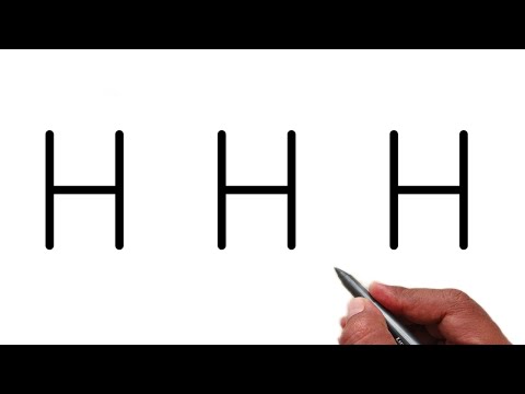 How to draw beautiful drawing from letter H | Design Drawing Video | Easy Kolam Drawing Art