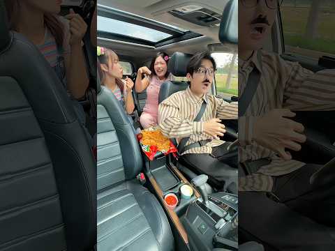 Eating in Car… Genius or Mess?! 🤭🚗