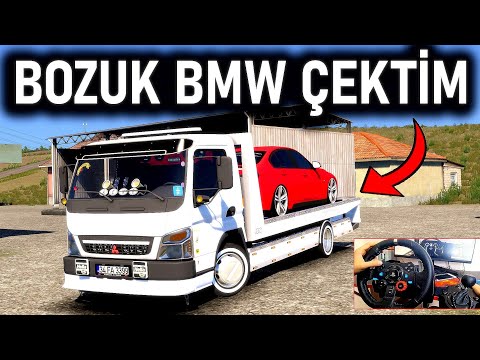 KAMYONLA YOLDA KALAN BMW'Yİ ÇEKTİM ETS 2 MOD Logitech G29