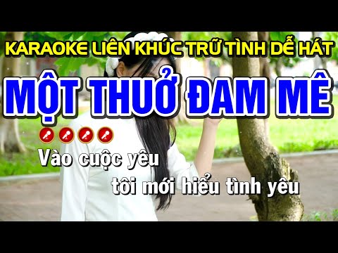 ➤MỘT THUỞ ĐAM MÊ Karaoke Nhạc Sống Tone Nam | Bến Tình Karaoke