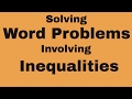 Inequality Word Problems and Operations