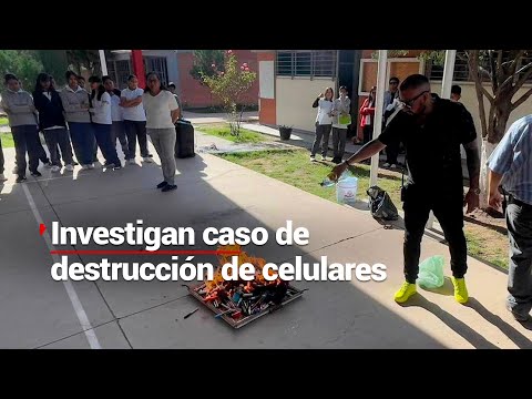 Investigan a maestros de una escuela en Durango que destruyeron celulares de varios alumnos