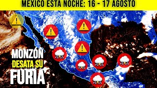 🌧️ Esta noche se esperan lluvias muy fuertes en varios estados...