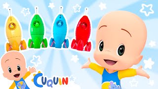 Cohetes de globos de colores - Descubre y aprende con tus dibujos animados favoritos