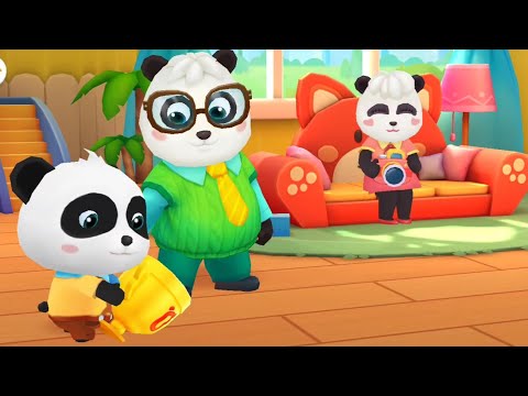 KESERUAN BALAPAN SELANCAR JET SKI BAYI PANDA KIKI DAN AYAH | RUMAH BERMAIN PANDA | BABYBUS INDONESIA