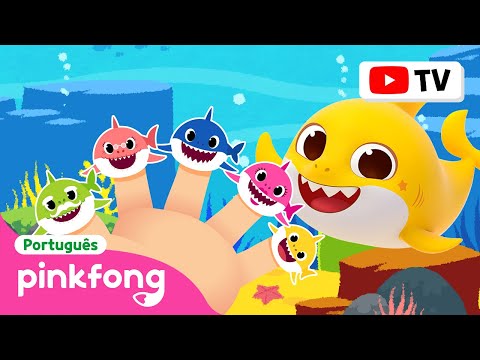 [TV]🖐Família Tubarão de Dedos🖐| Bebê Tubarão doo doo doo |+Completo| Pinkfong, Canções para Crianças