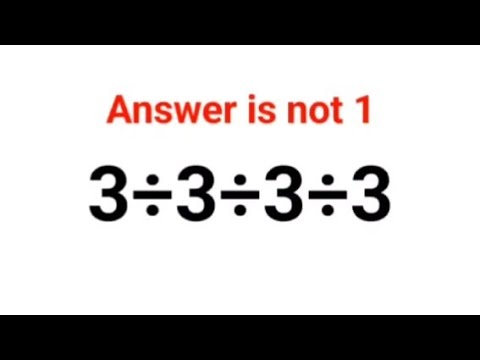 3÷3÷3÷3 The answer is not 1. Many got it wrong!  Ukraine Math Test #math #percentages #ukraine