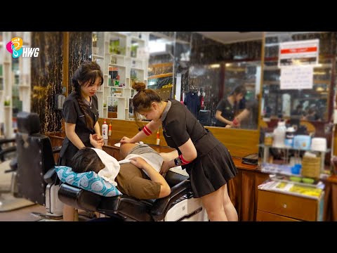 Gentle Hands of a Beautiful Girl – The Ultimate Relaxing Massage at a Vietnamese Barber
