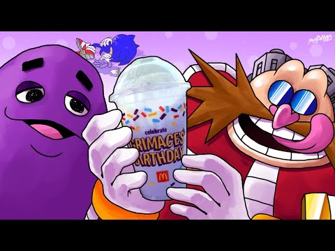 Eggman & Sonic try the Grimace Shake