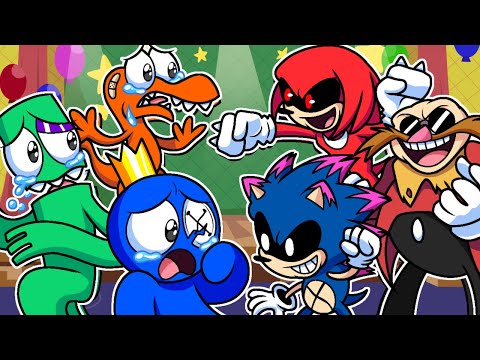 Rainbow Friends VS Sonic.Exe! FNF Animation Friends To Your End
