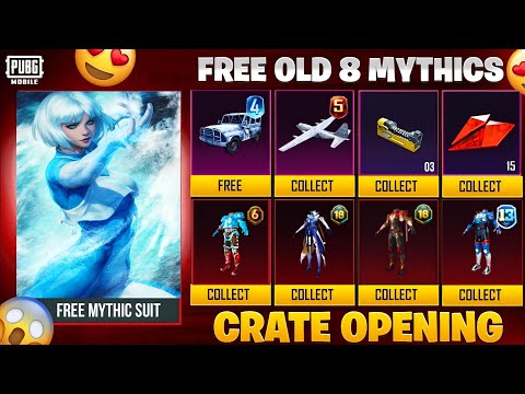 😱 Get Free Materials & Emblem | Free Glacier UAZ 8 Old Rare Mythics | 10k Free Crate Opening |PUBGM