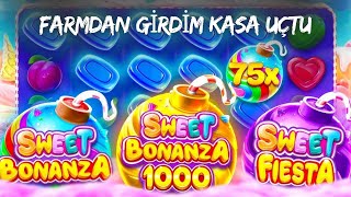 SLOT OYUNLARI 🍭 SWEET BONANZA 1000 🍭 BONANZA DA FARMDAN GİRDİM KASA UÇTU !! #slotoyunları