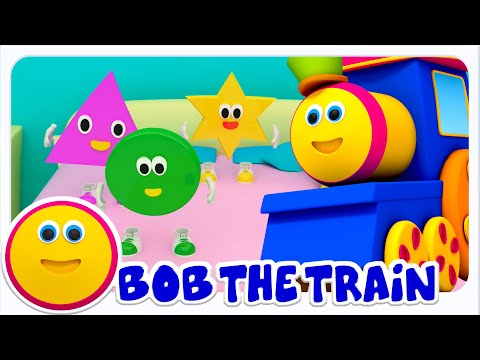 Cinco Pequeñas Figuras Divirtiéndose Con Bob El Tren Y Más Rimas De Dibujos Animados