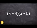 Multiplying Binomials with the Distributive Property