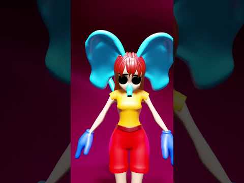 CatNap Bubba Bubbaphant But Itโs Girl Transformation - Poppy playtime #shorts