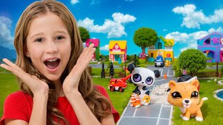 Nastya explica as regras de segurança na cidade com brinquedos