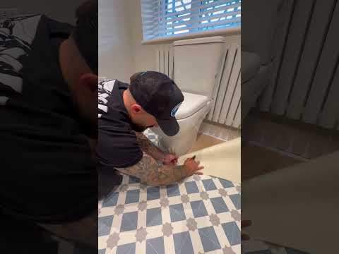How Yo Install Vinyl Flooring Around A Toilet Like A Pro #diy #homeimprovement #flooring