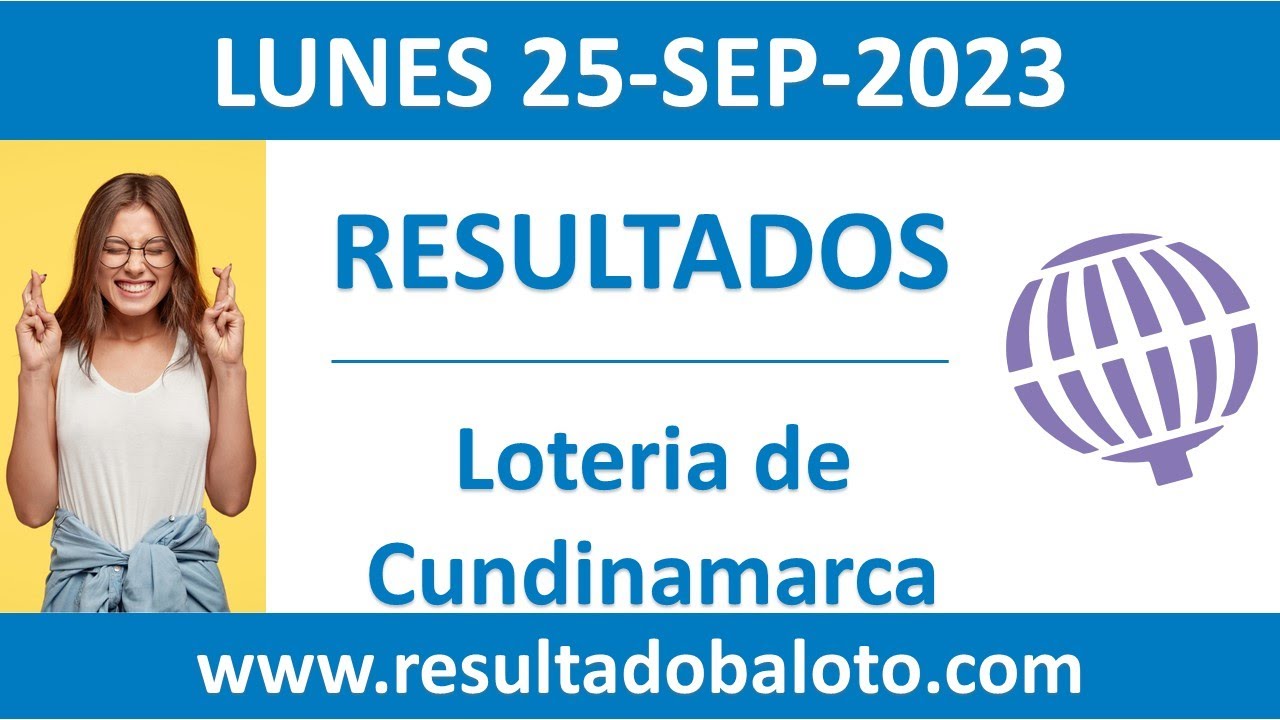 Lotería de Cundinamarca del Lunes 25 de Septiembre de 2023
