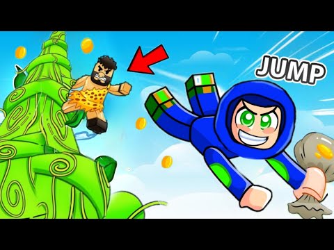 Climbing Tallest Beanstalk Climb and Jump Tower in Roblox Hindi!!