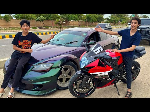 Heavy Bike vs Vampire Sports Car Challenge at Track!  