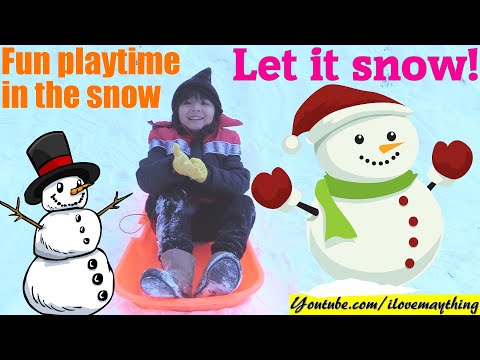 Dean Martin's Let It Snow. A Great Fun Playtime in the Snow! The Kids are Playing in the Snow. Fun!