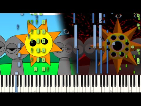 Sprunki Pyramixed Normal VS Horror on Piano (Mr. Sun)