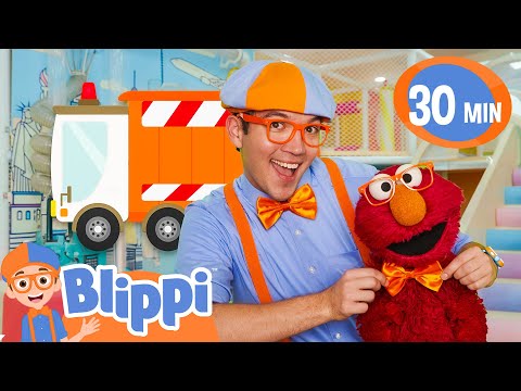 Blippi + Elmo's Garbage Truck SPECIAL🚛! | Kids Adventure & Exploration Videos | Moonbug Kids